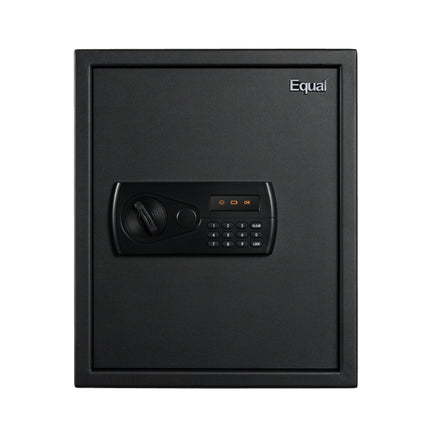 Equal 48L SecureX Digital Safe Locker with Pincode Access and Emergency Key - Black