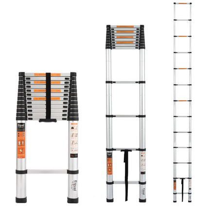 Equal 17 FT. Aluminium Folding Telescopic Ladder/Portable and Extension Ladder for Home