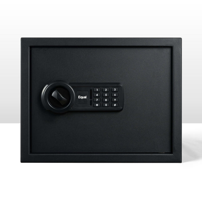 Equal 32L SecureLite Digital Safe Locker with Pincode Access and Emergency Key - Black