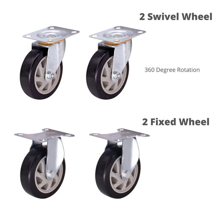 Equal 4 Inch Caster Wheels Heavy Duty 150-300 kg Capacity