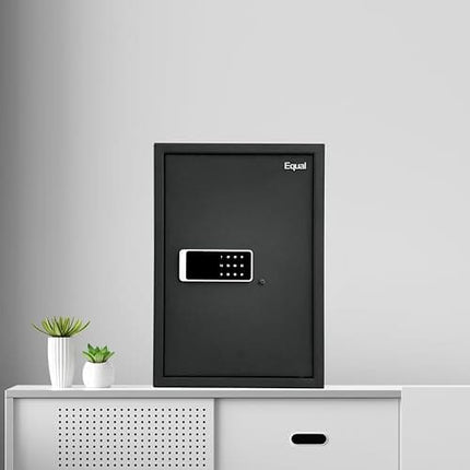 Equal 55L SecureX Pro Digital Safe Locker with Touchpad and Motorized Locking Mechanism - Matte Black