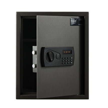 Equal 48L SecureX Digital Safe Locker with Pincode Access and Emergency Key - Grey