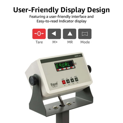 Equal 300kg Mild Steel Heavy Duty Platform Electronics Weighing Scale, 500x500mm