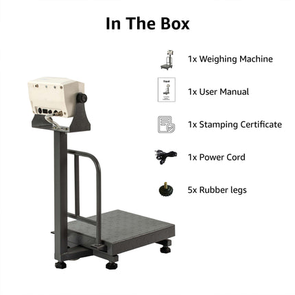 Equal 300kg Mild Steel Heavy Duty Platform Electronics Weighing Scale, 500x500mm