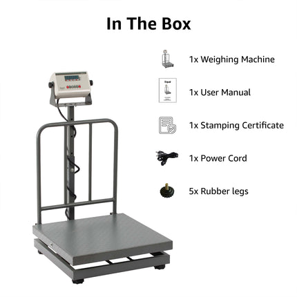 Equal 500kg Mild Steel Heavy Duty Platform Electronics Weighing Scale, 600x600mm