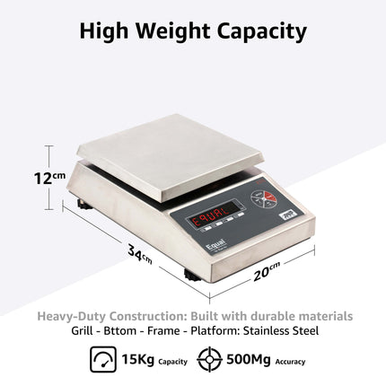 Equal High Precision Scale 10kg 0.5g Digital Accurate Electronic Balance Jewelry/Lab Scale