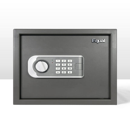 Equal 32L SecureLitePro Digital Safe Locker with Pincode Access and Emergency Key - Grey